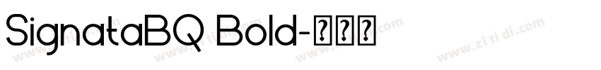 SignataBQ Bold字体转换 SignataBQ Bold字体转换